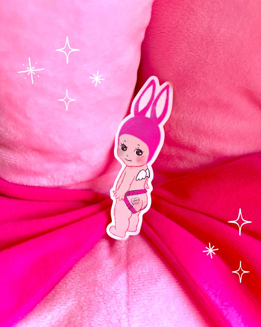 Kinky Pink Softie Angel Sticker