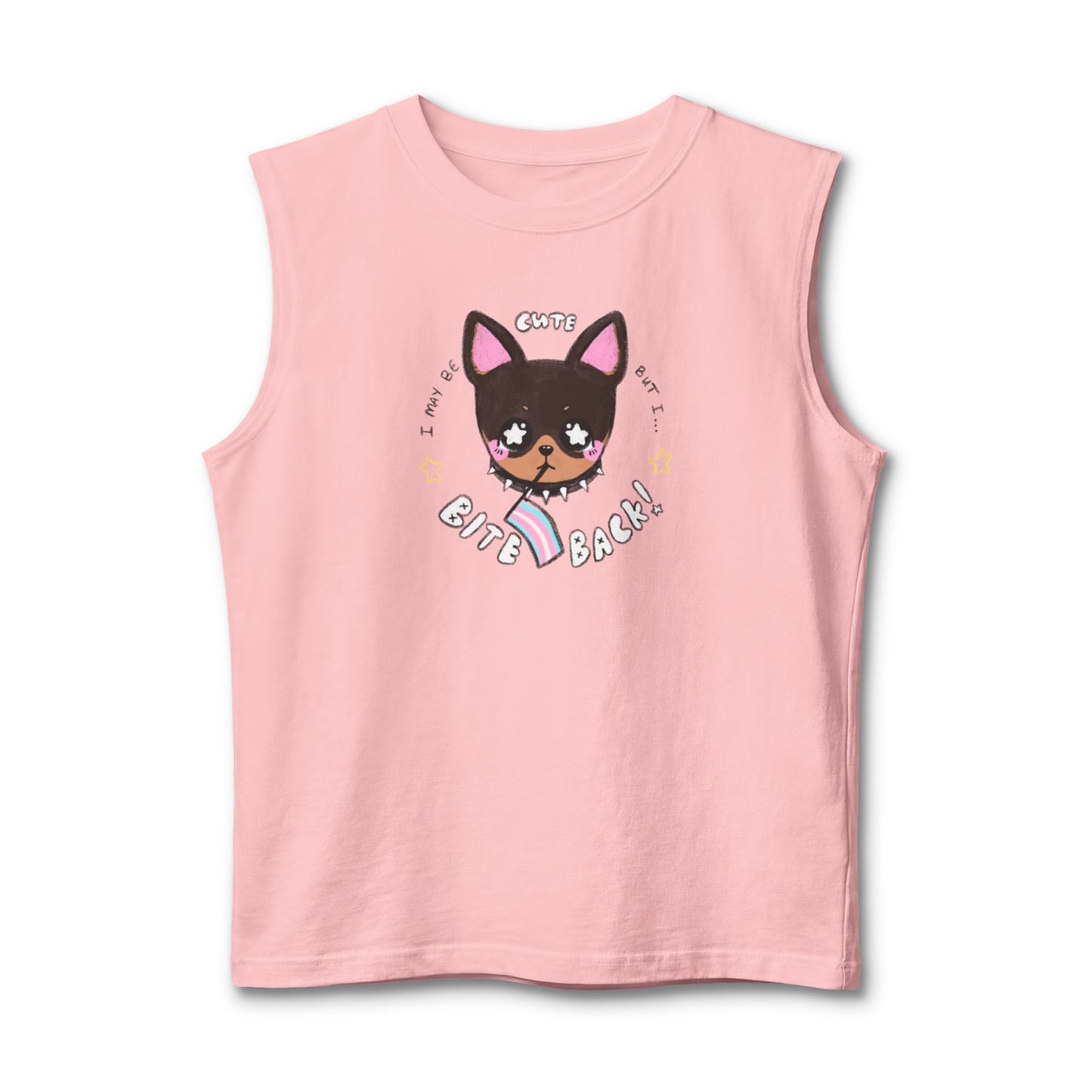 "I Bite Back!" Trans Dog Muscle Tank