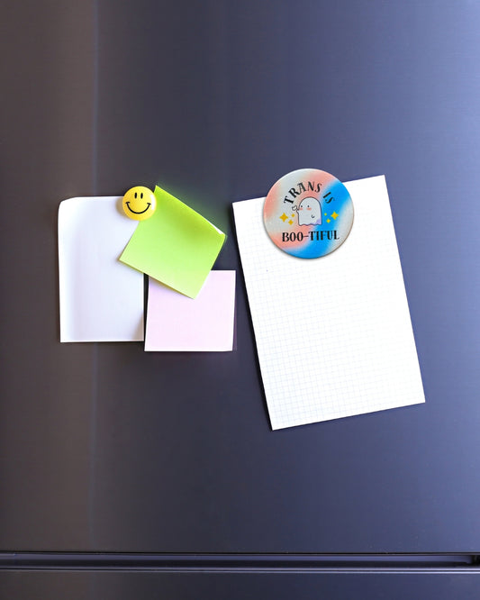 Trans is Boo-tiful Pin or Magnet