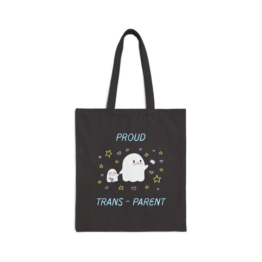 Proud Trans-Parent Cotton Canvas Tote Bag