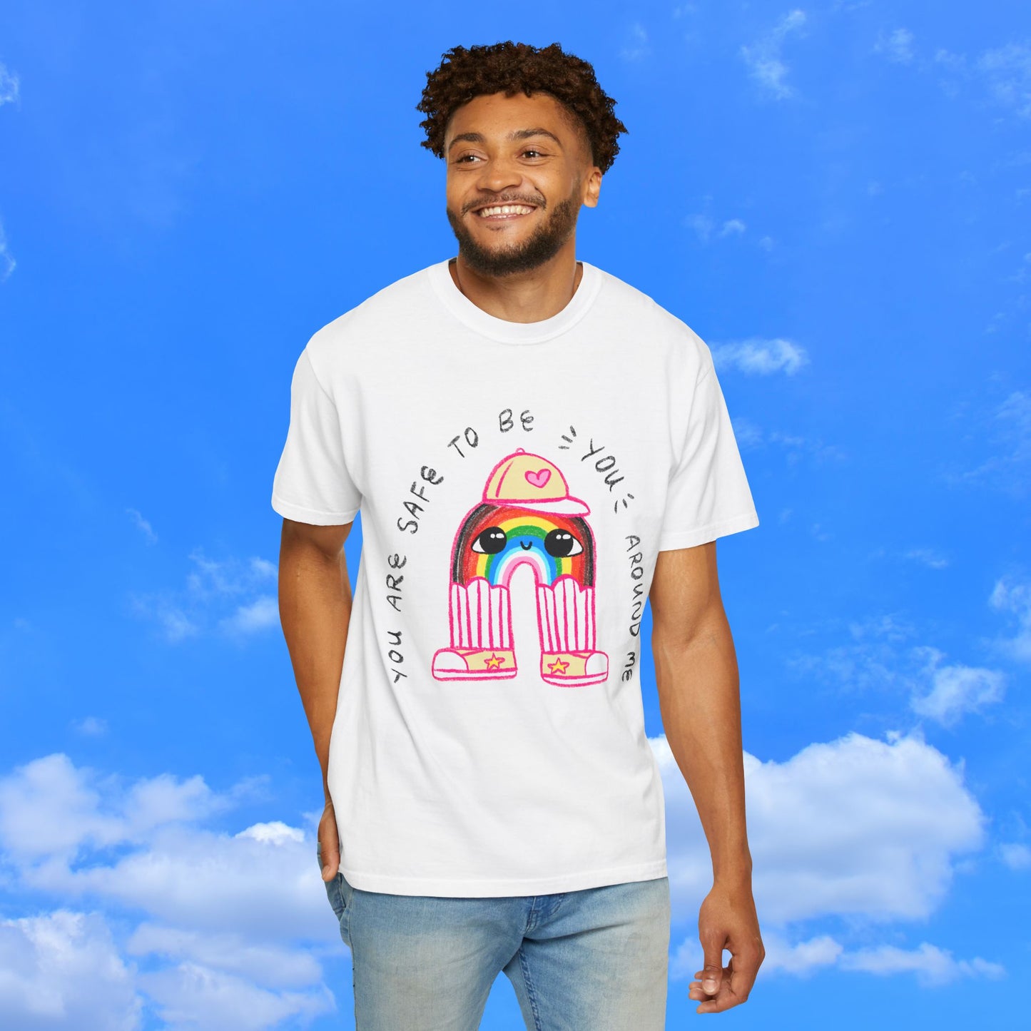 "You Are Safe to be You Around Me" Rainbow LGBTQ+ Ally T-Shirt