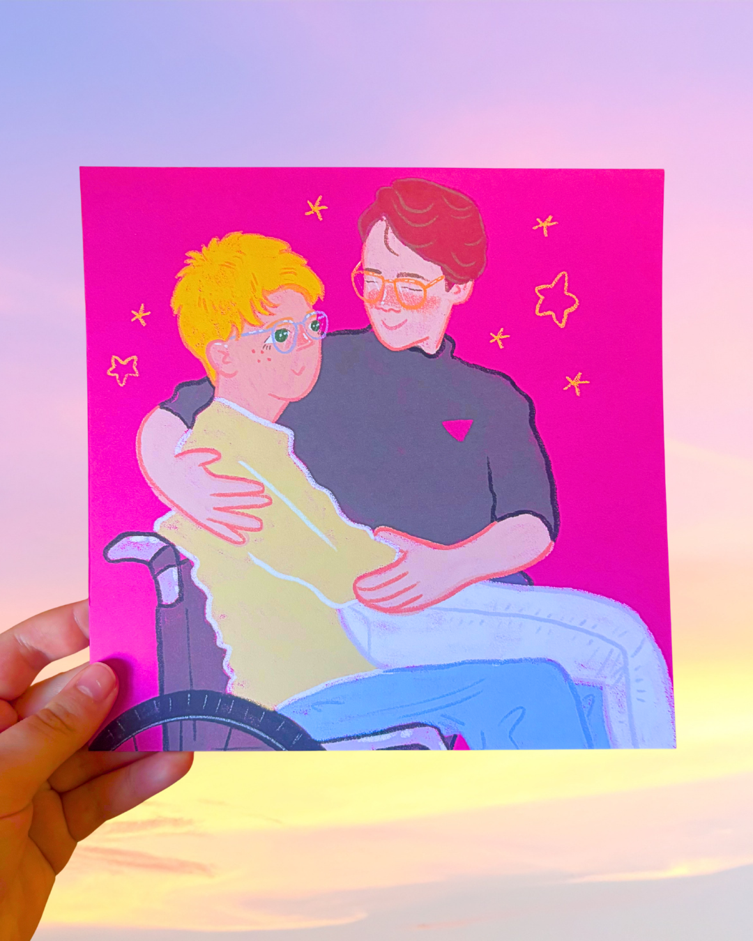 Trans & Disabled Butch Love Art Print