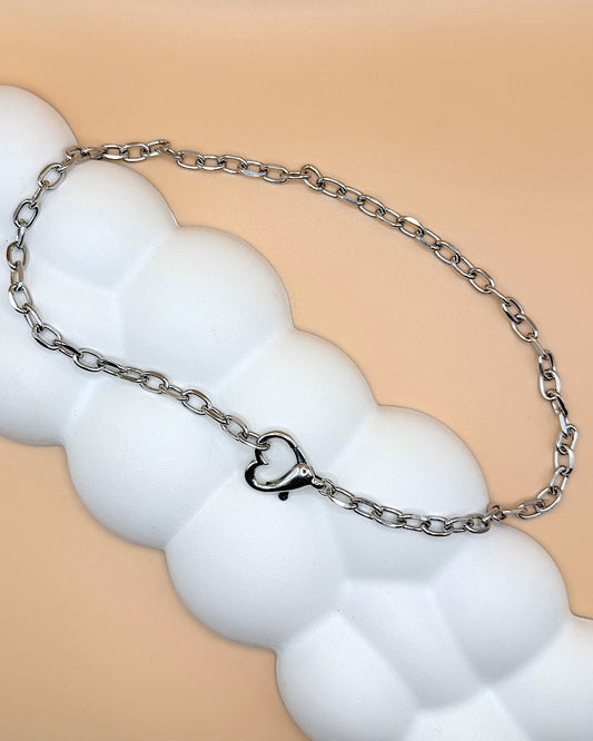 Heart Clasp Rolo Chain