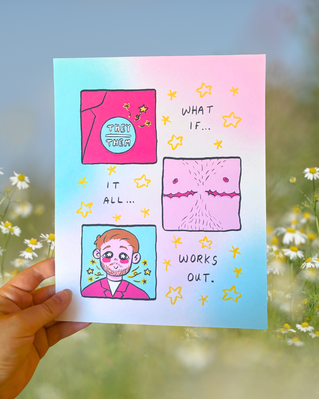 "What If It All Works Out" Trans Masculine 8x10" Art Print