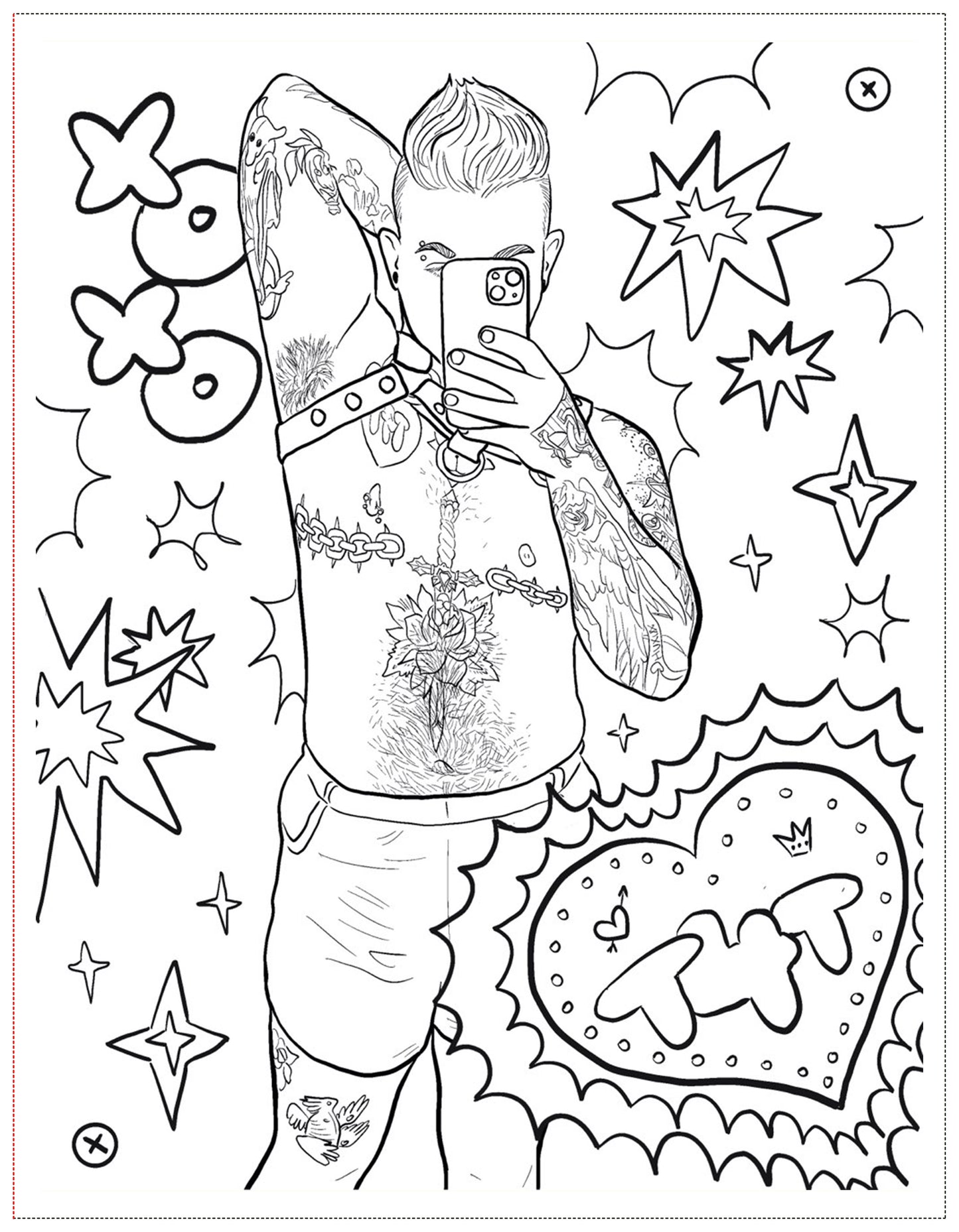Soft Boys, Trans-Masculine Coloring Book (Digital Download)