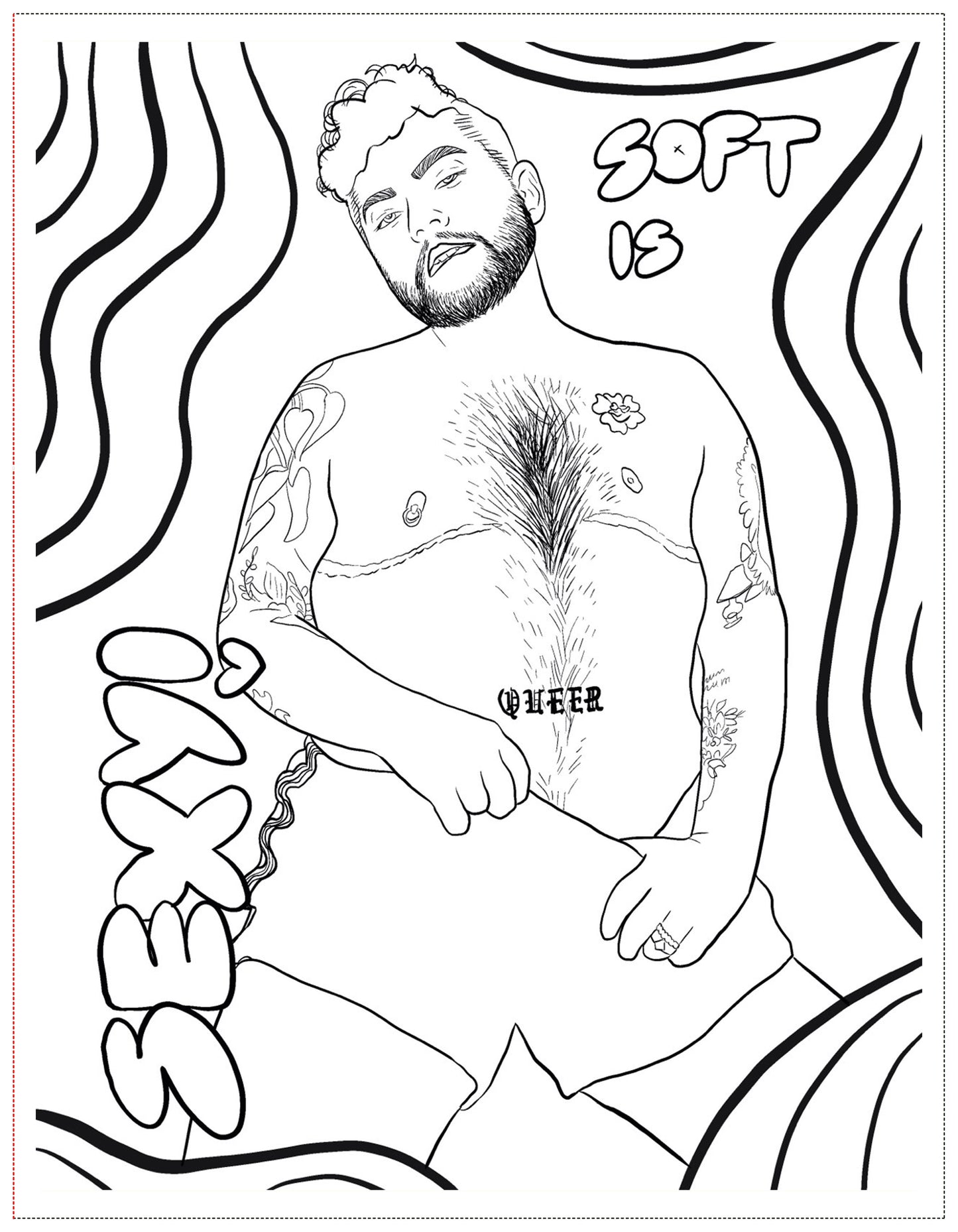 Soft Boys, Trans-Masculine Coloring Book (Digital Download)