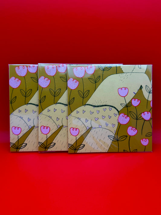 Trans-Masc in Tulips Mini Art Print