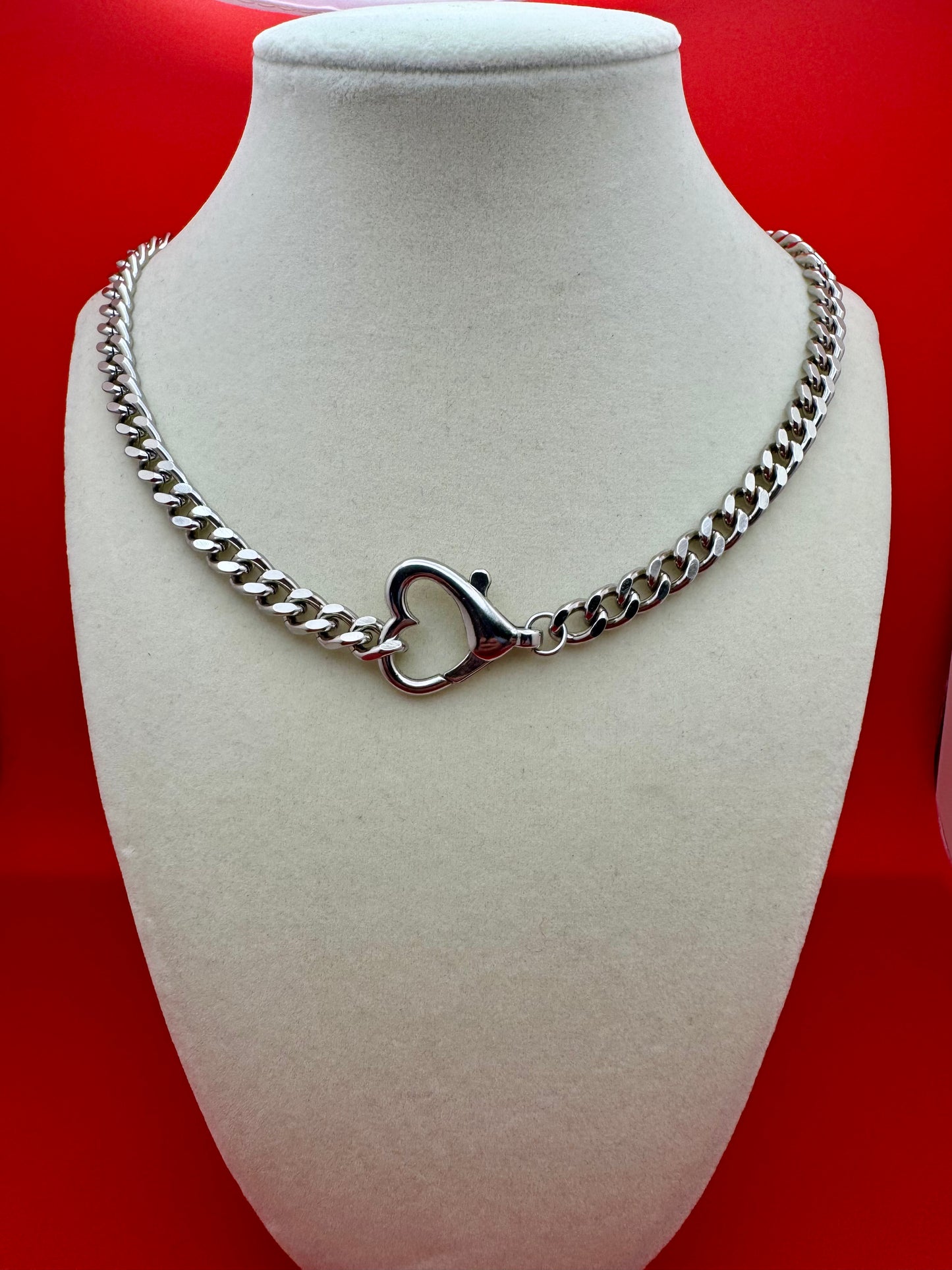 Heart Clasp Chunky Chain