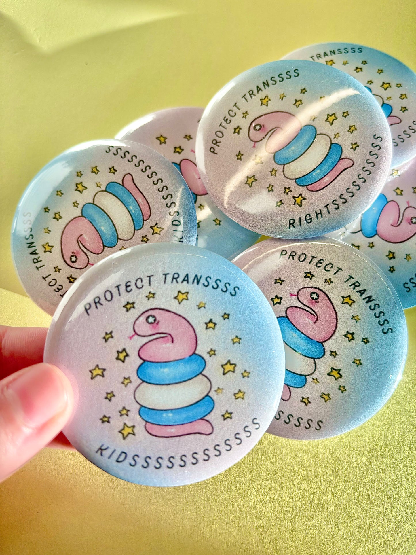 Trans Snake Pins