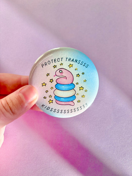 Trans Snake Pin / Magnet