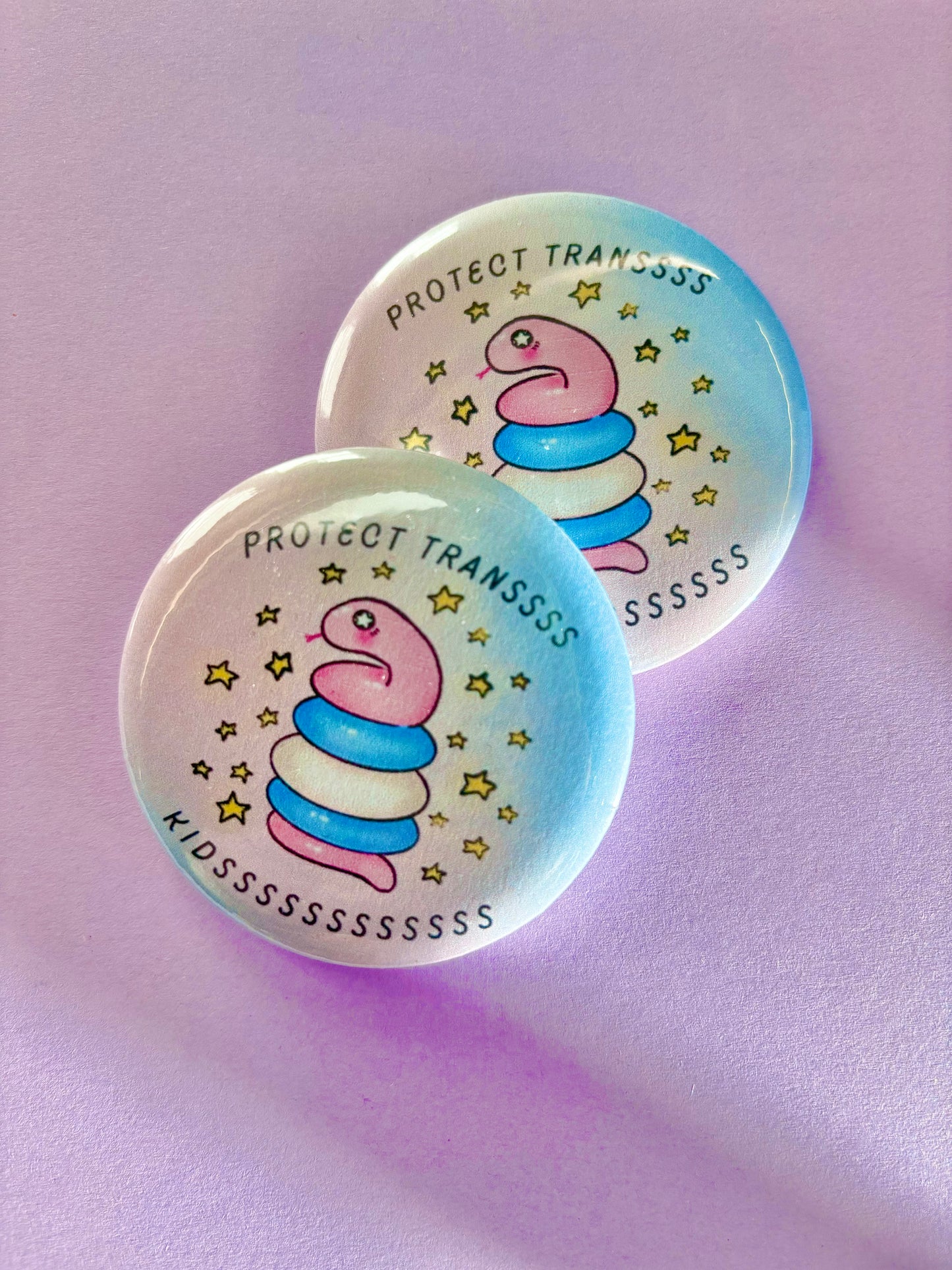 Trans Snake Pins