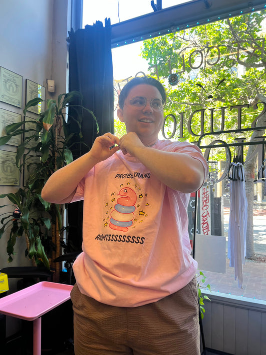 Protect Trans Rightssssss Snake Tee 🐍