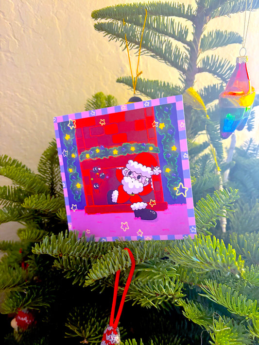 Santa & Soot Spirits Square Christmas Greeting Card