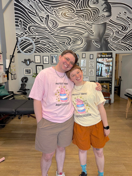 Protect Trans Kidssssss Snake Tee 🐍