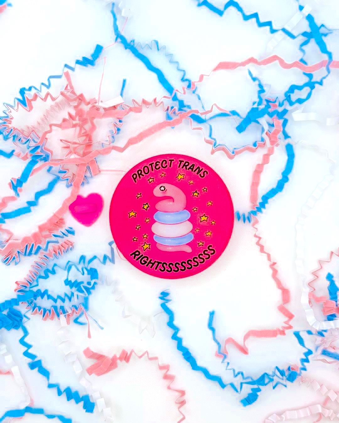 Protect Trans Rightsssss Acrylic Pin