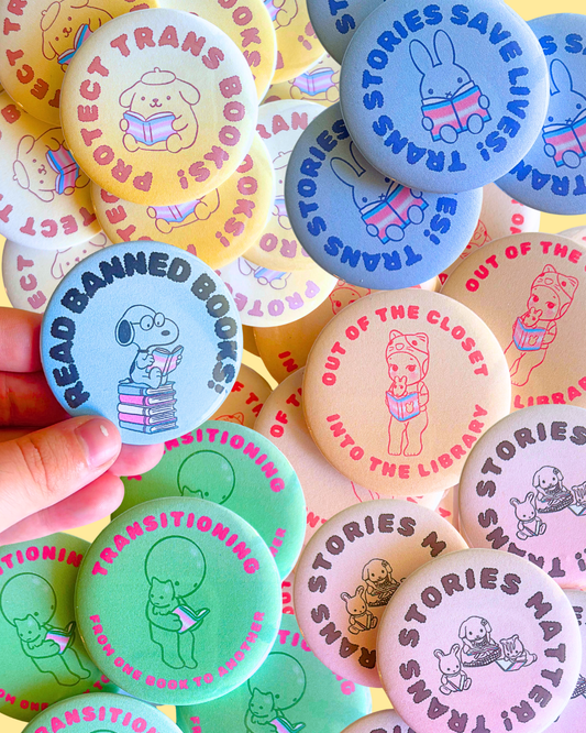 Trans Book Trinket Pins