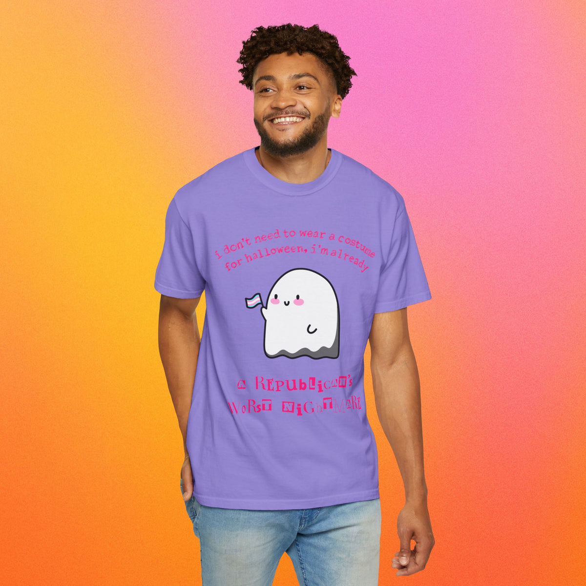 "Republican's Nightmare" Halloween Trans Ghost Tee