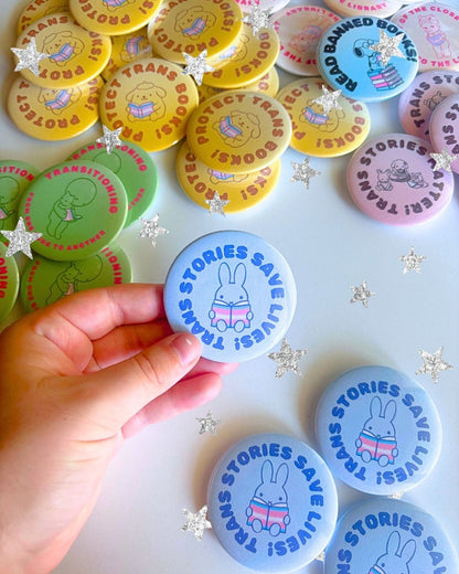 Trans Book Trinket Pins