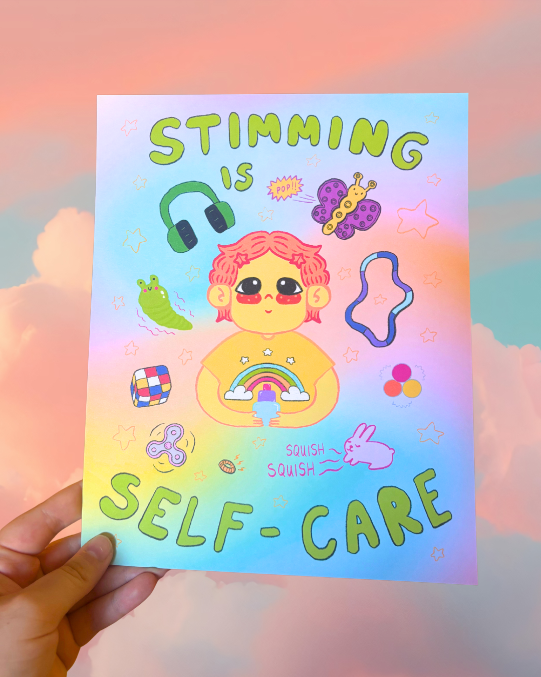 "Stimming is Self Care" Neurodivergent 8x10" Art Print