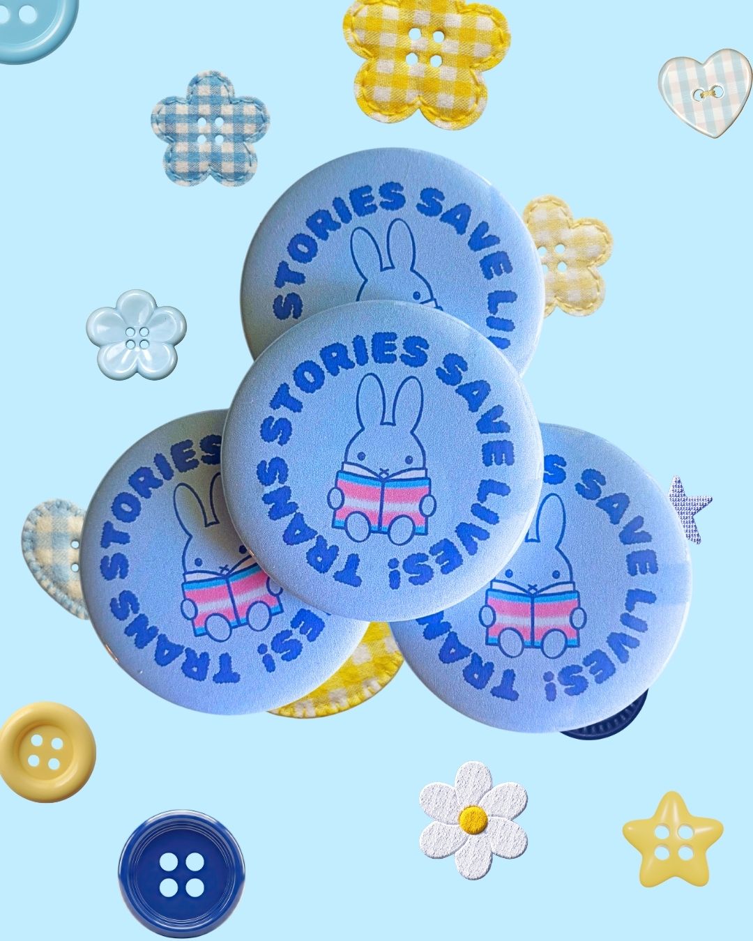 Trans Book Trinket Pins