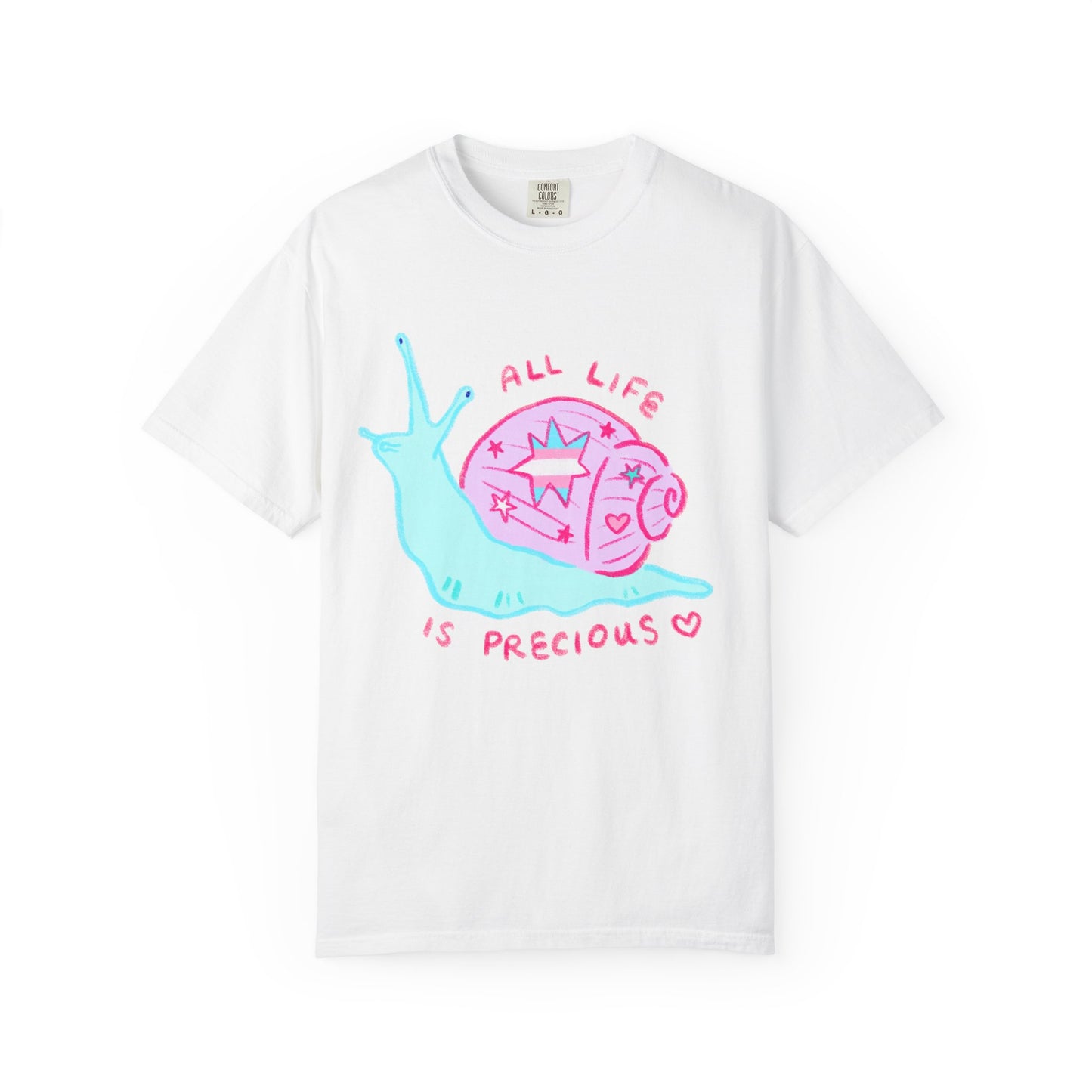 "All Life is Precious" Trans LGBTQ+ Pride Snail T-Shirt