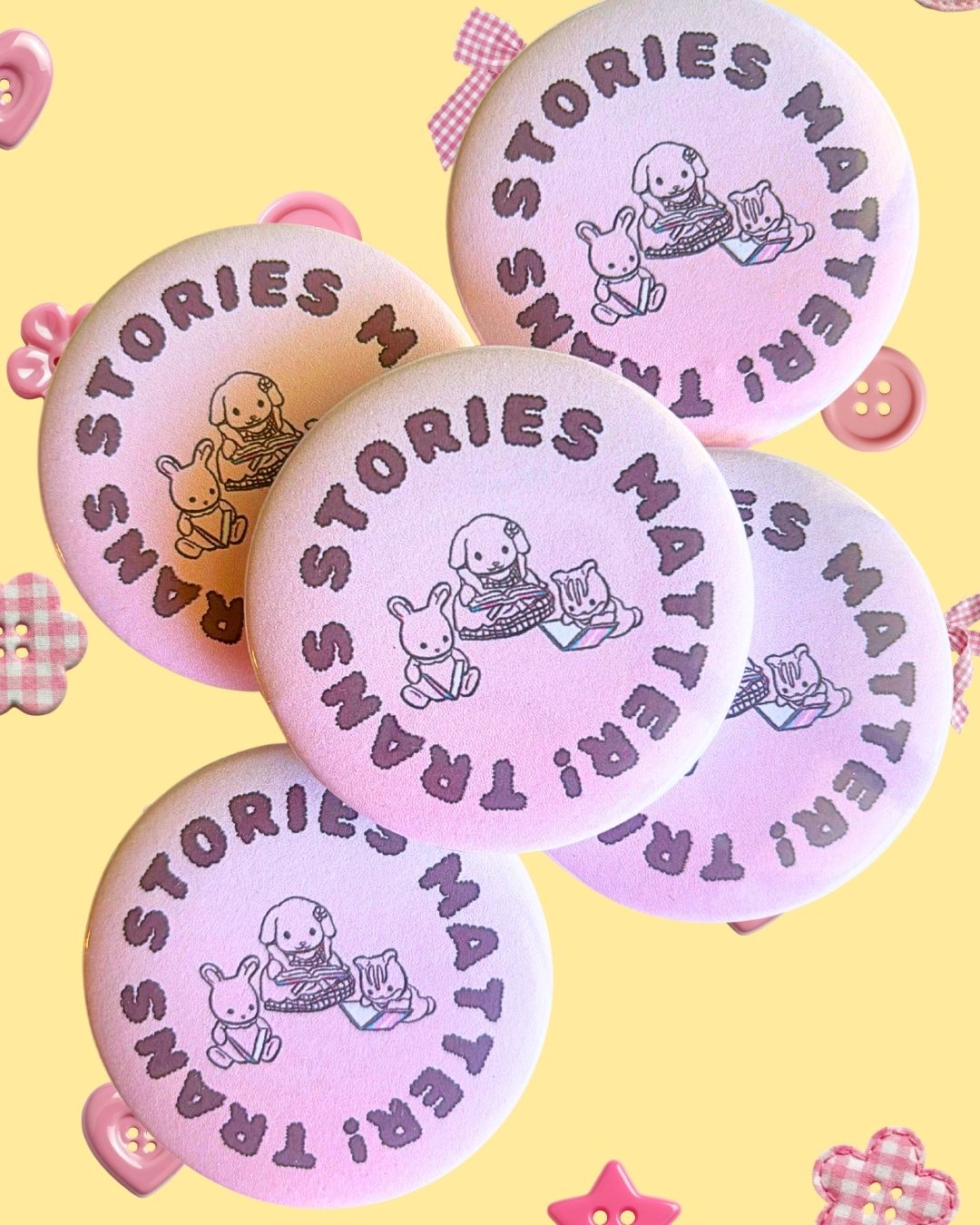 Trans Book Trinket Pins
