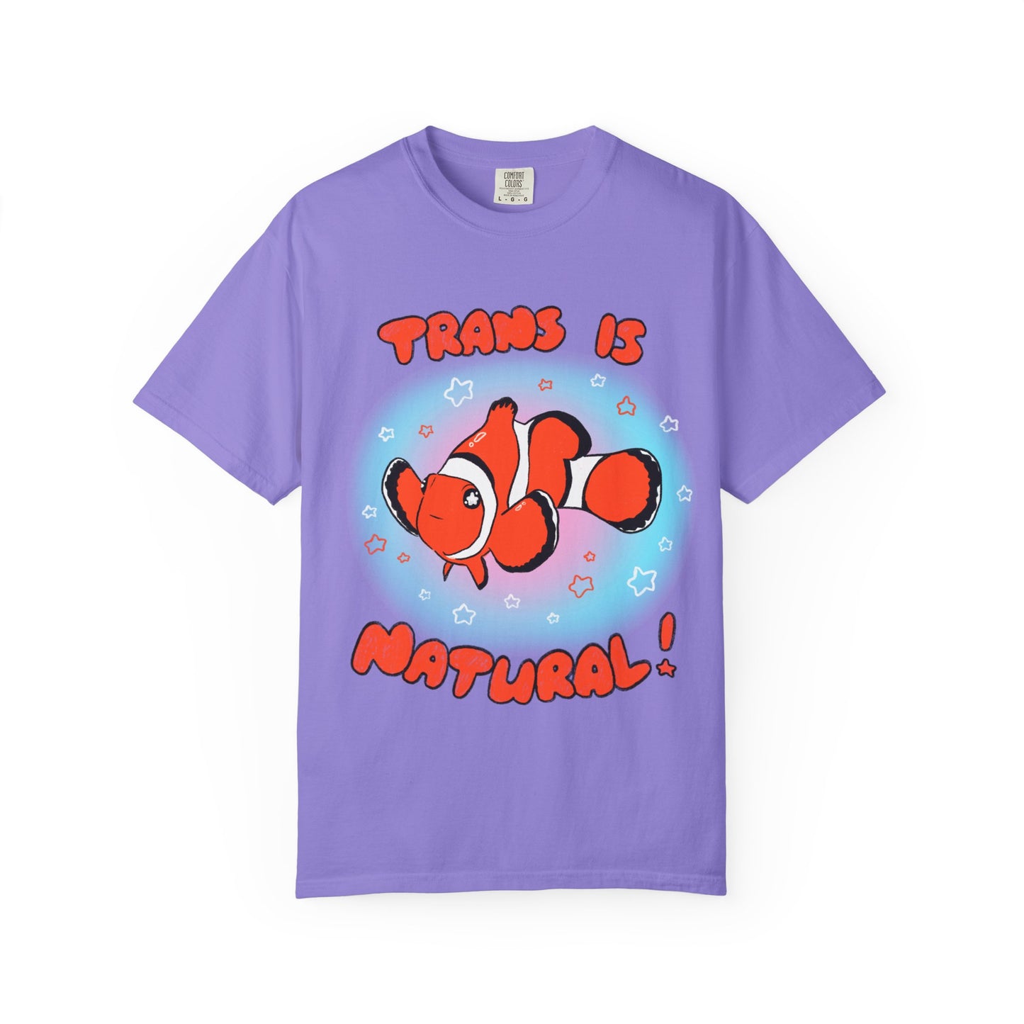 Trans is Natural Clownfish Colorful Ocean LGBTQ+ T-Shirt