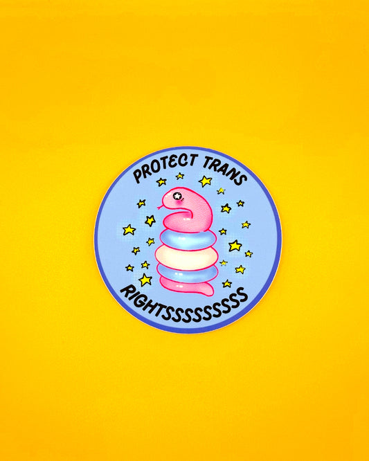 Protect Trans Rights/Kids Snake Stickers