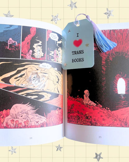 "I ❤ Trans Books" Tassel Bookmarks