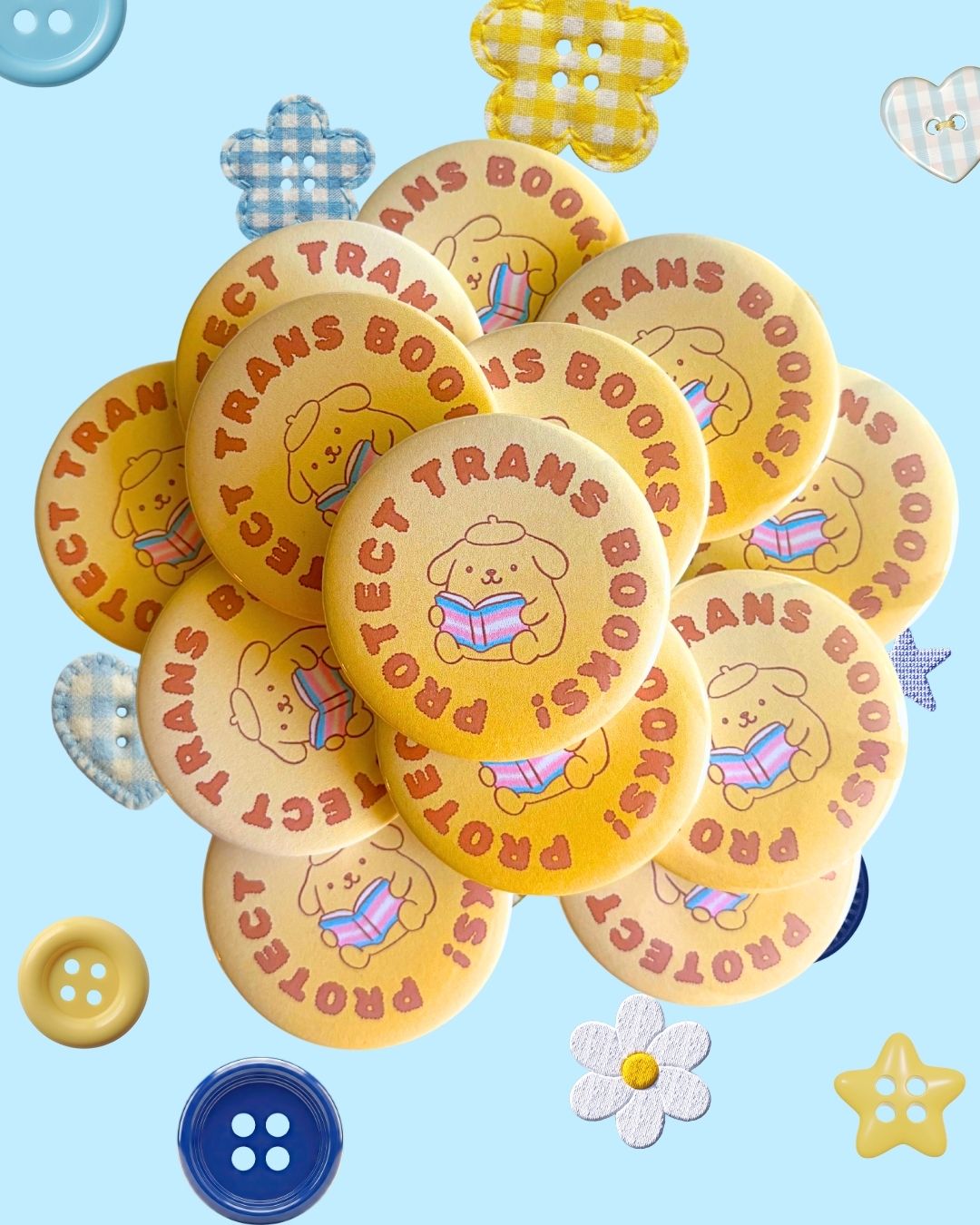 Trans Book Trinket Pins
