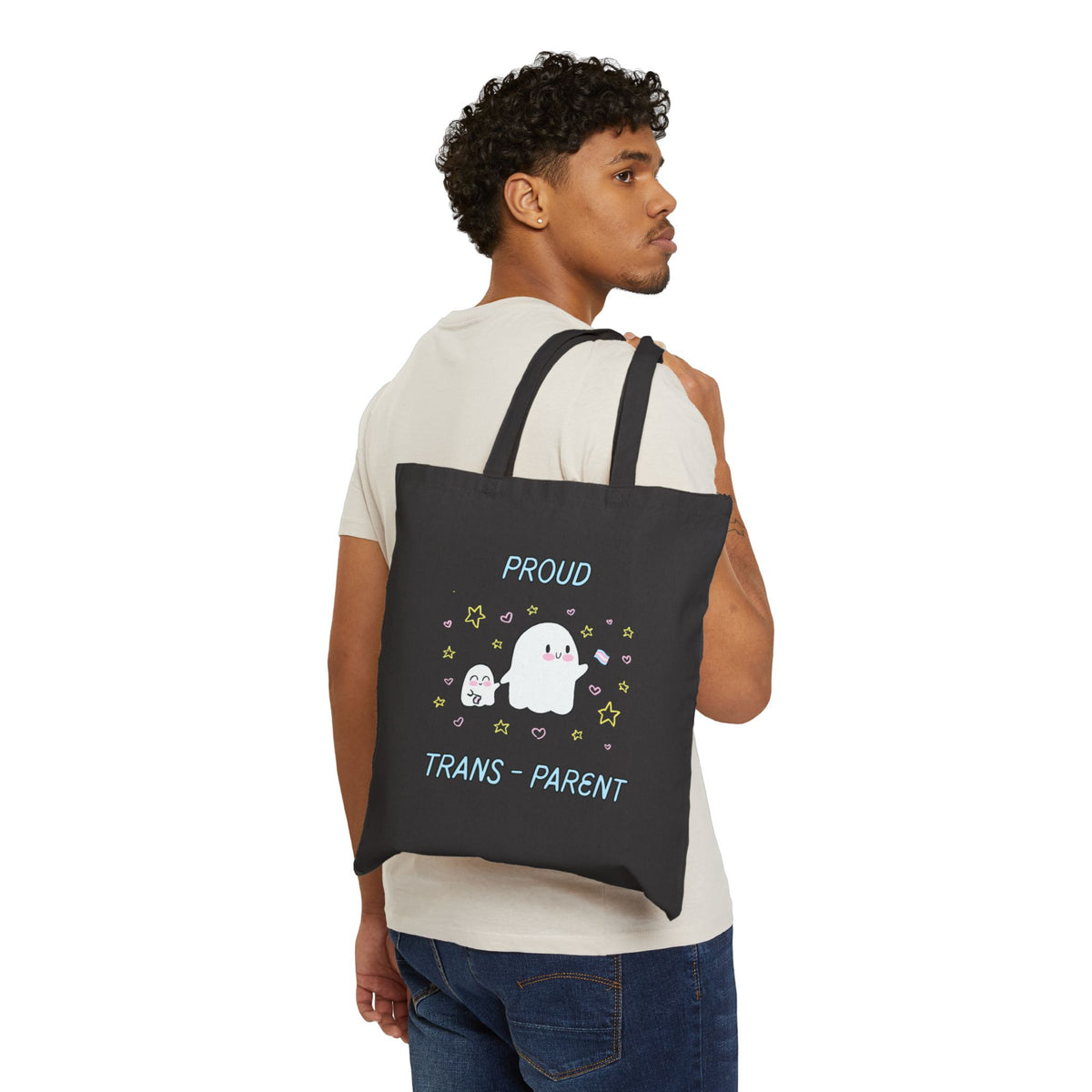 Proud Trans-Parent Cotton Canvas Tote Bag