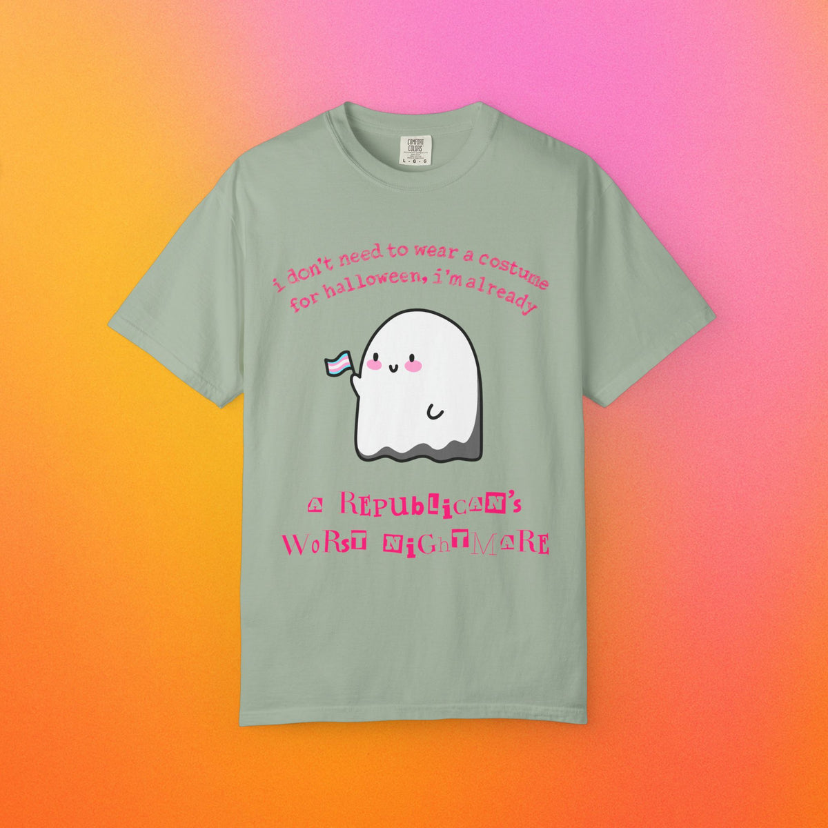 "Republican's Nightmare" Halloween Trans Ghost Tee
