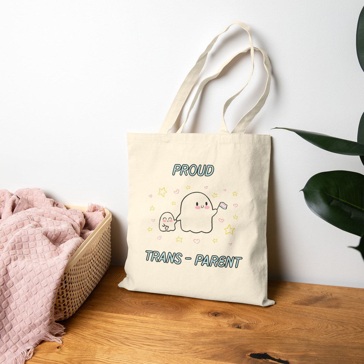 Proud Trans-Parent Cotton Canvas Tote Bag