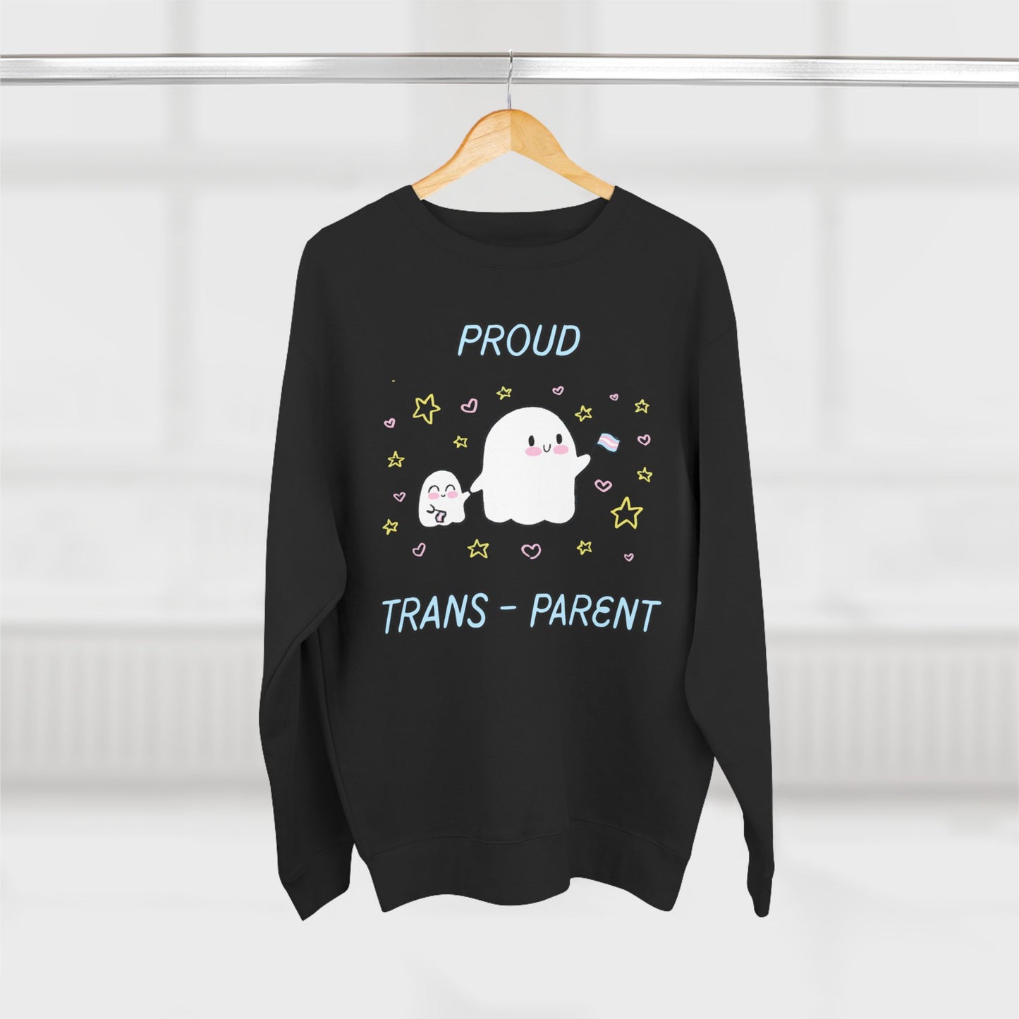 Proud Trans-Parent Unisex Crewneck Sweatshirt for LGBTQ+ Support