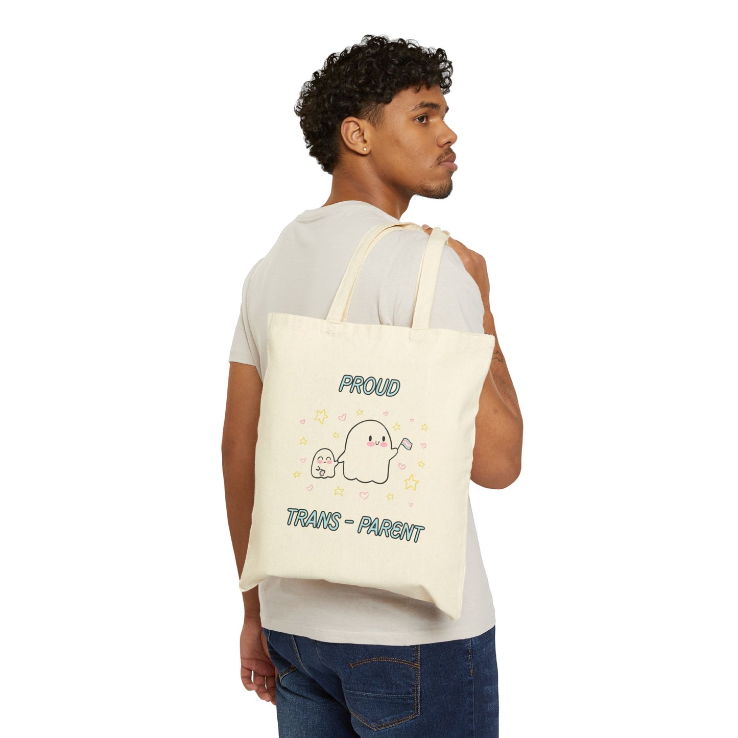 Proud Trans-Parent Cotton Canvas Tote Bag