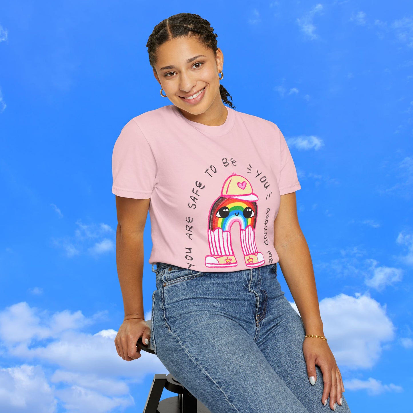 "You Are Safe to be You Around Me" Rainbow LGBTQ+ Ally T-Shirt
