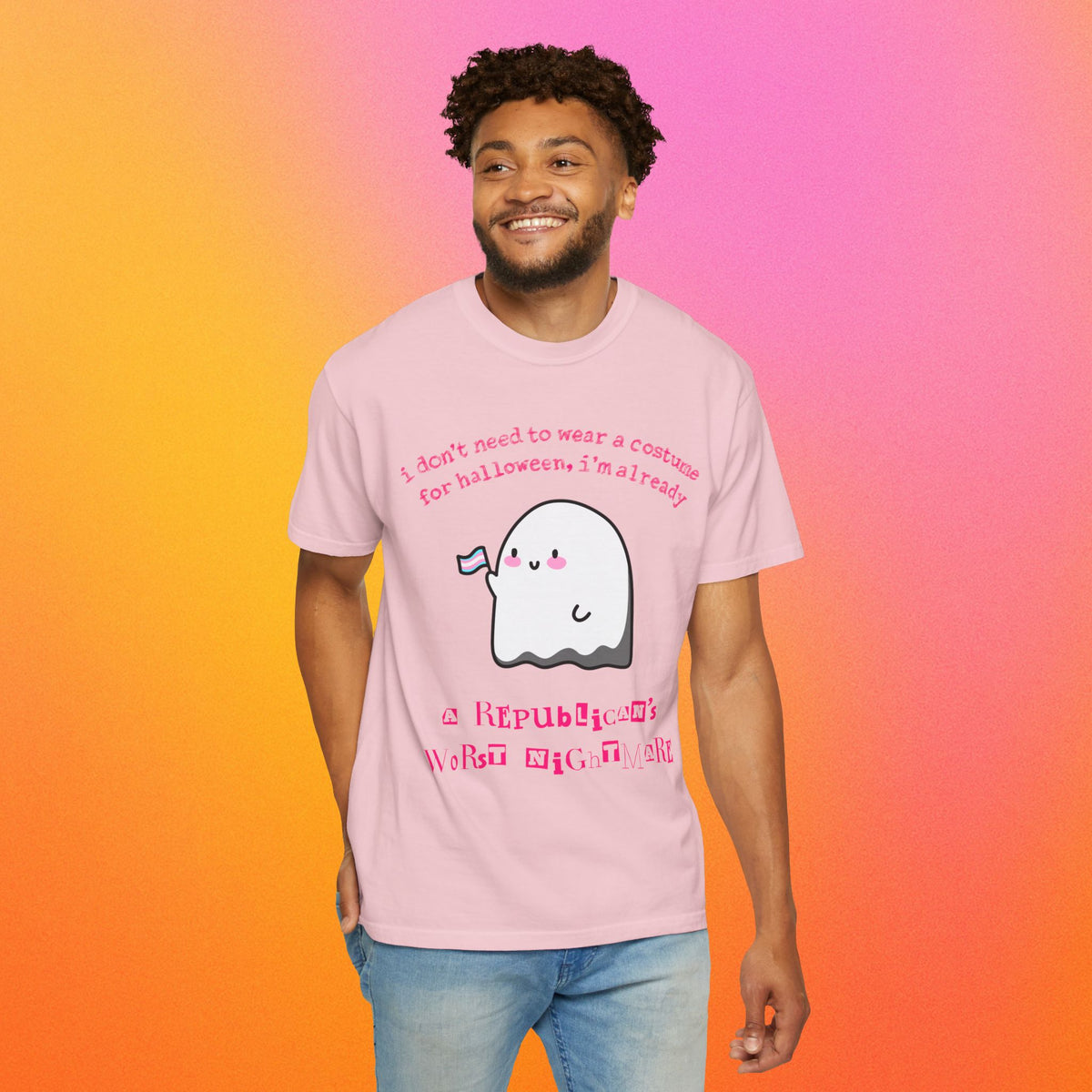 "Republican's Nightmare" Halloween Trans Ghost Tee