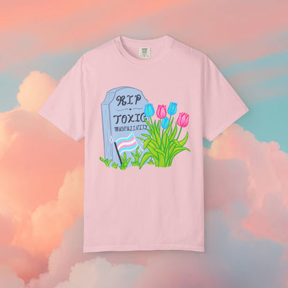 "R.I.P Toxic Masculinity" Trans Pride Graveyard Tee
