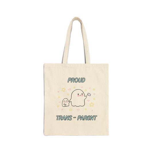 Proud Trans-Parent Cotton Canvas Tote Bag