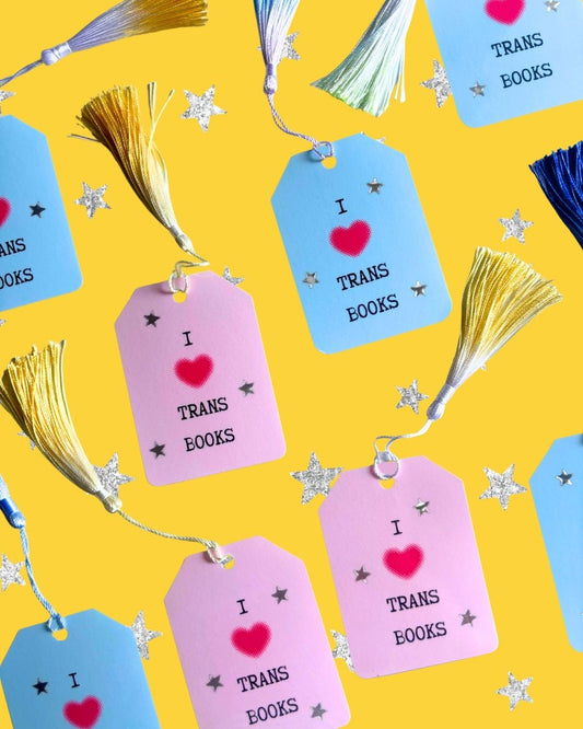 "I ❤ Trans Books" Tassel Bookmarks