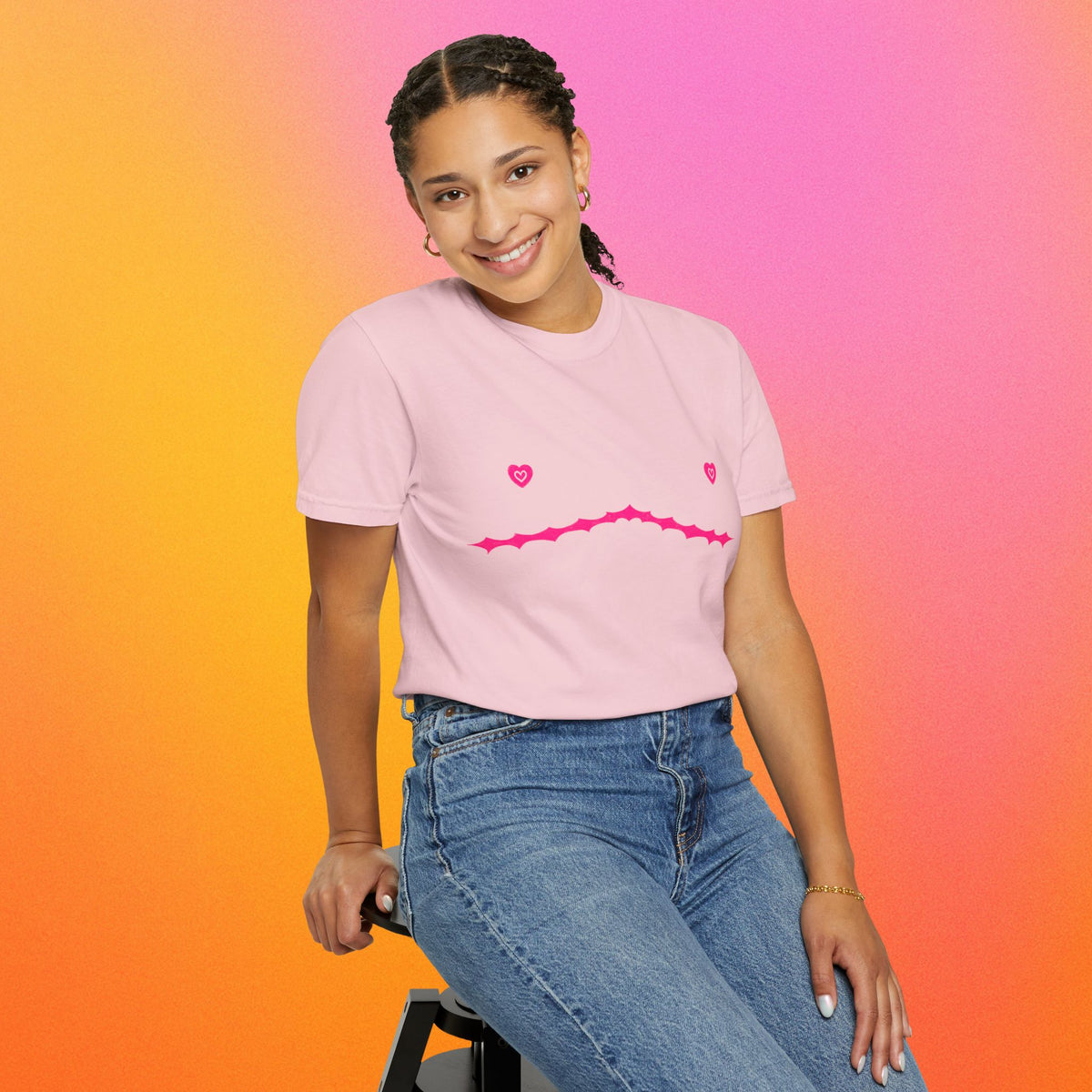 Heart Nipple Continuous Top Surgery Scars Tee