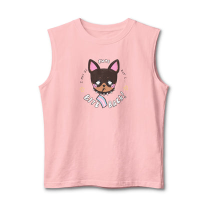 "I Bite Back!" Trans Dog Muscle Tank