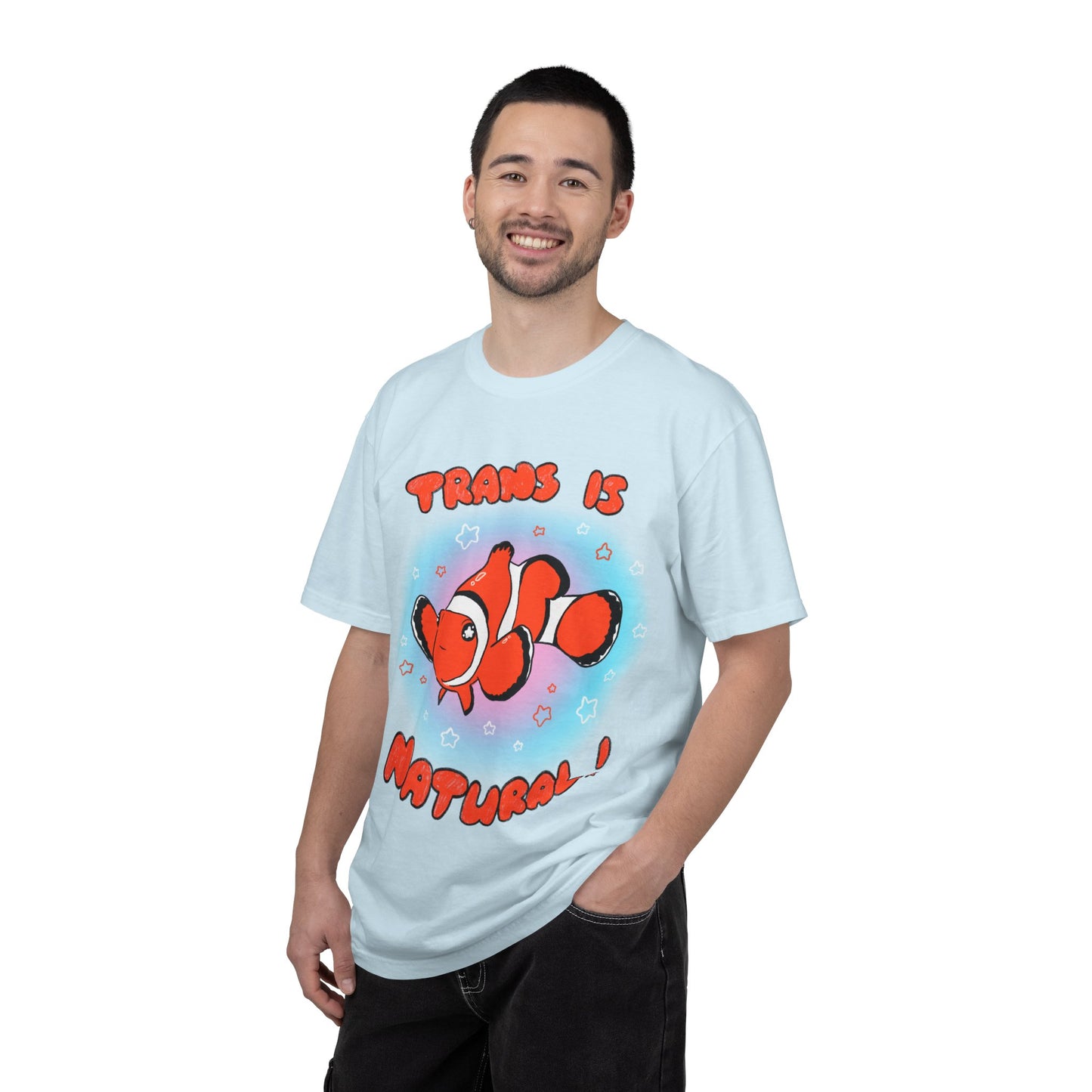 Trans is Natural Clownfish Colorful Ocean LGBTQ+ T-Shirt