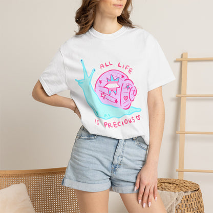 "All Life is Precious" Trans LGBTQ+ Pride Snail T-Shirt