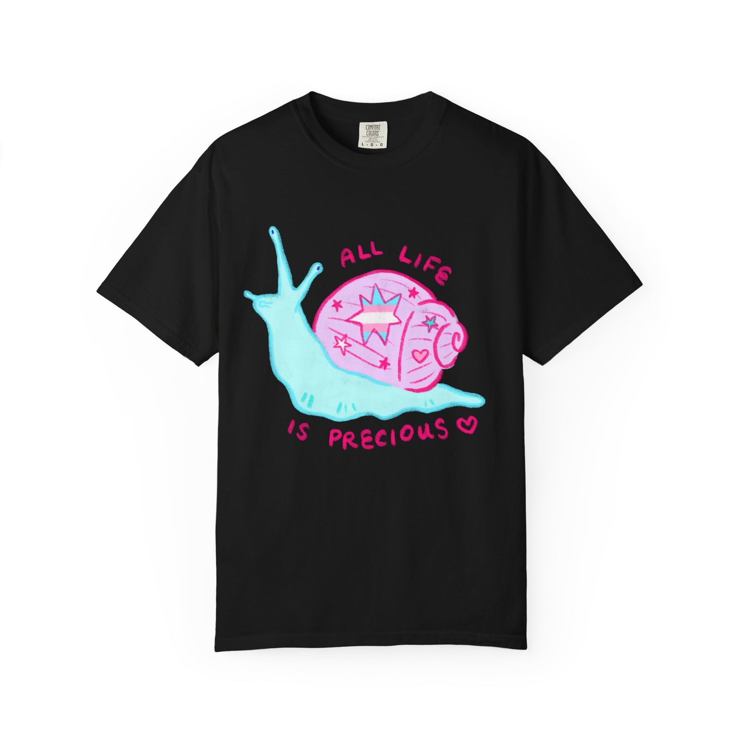 "All Life is Precious" Trans LGBTQ+ Pride Snail T-Shirt