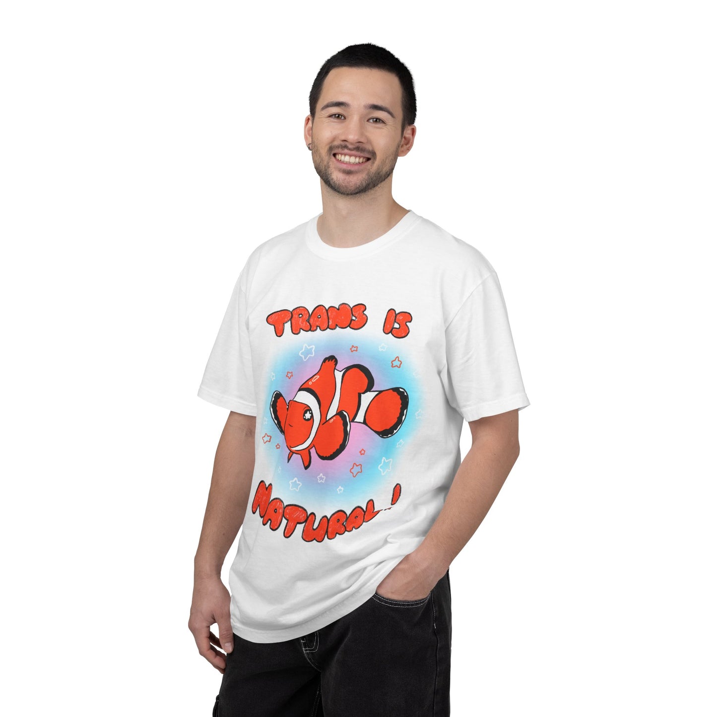 Trans is Natural Clownfish Colorful Ocean LGBTQ+ T-Shirt