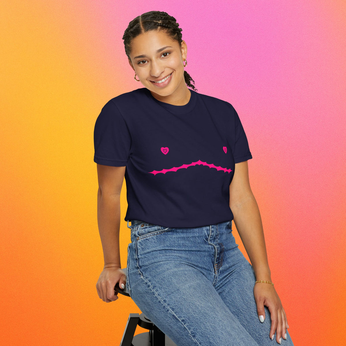 Heart Nipple Continuous Top Surgery Scars Tee