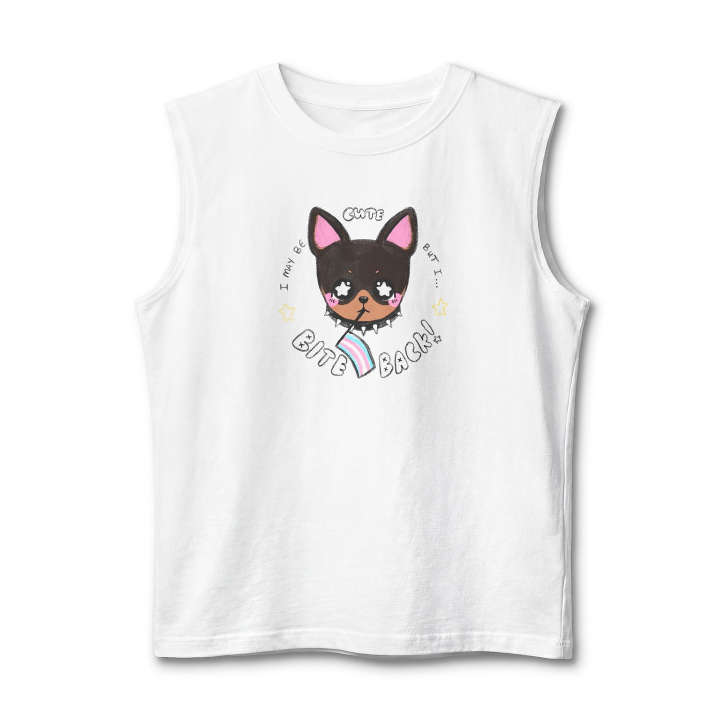 "I Bite Back!" Trans Dog Muscle Tank