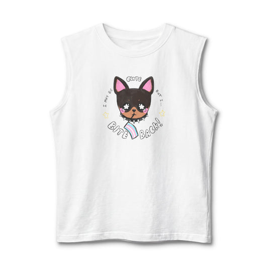 "I Bite Back!" Trans Dog Muscle Tank