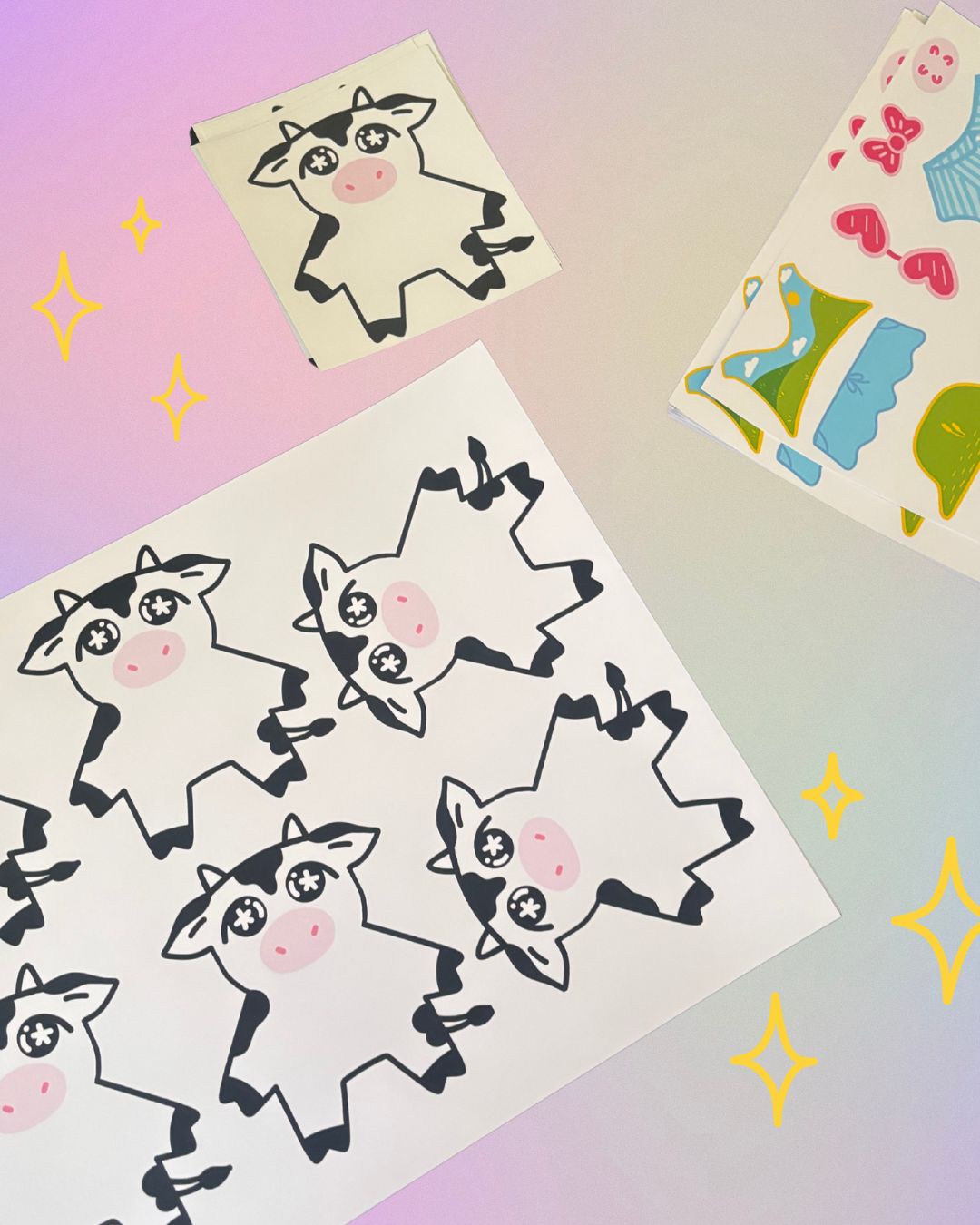 Gender Affirming Cow Paper Doll Craft (Digital Download)